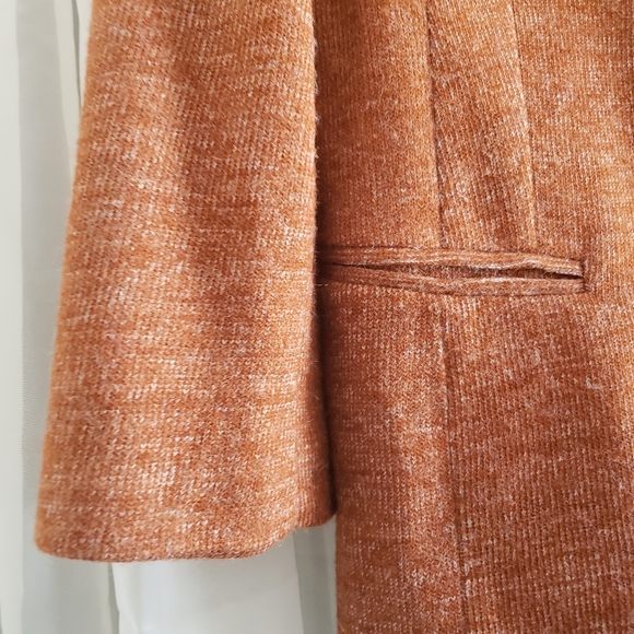 Cartonnier Anthropologie Rust Blazer Jacket SzL Burnt Orange Rust 2 flap pockets - Picture 4 of 13